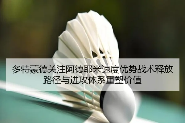 多特蒙德关注阿德耶米速度优势战术释放路径与进攻体系重塑价值
